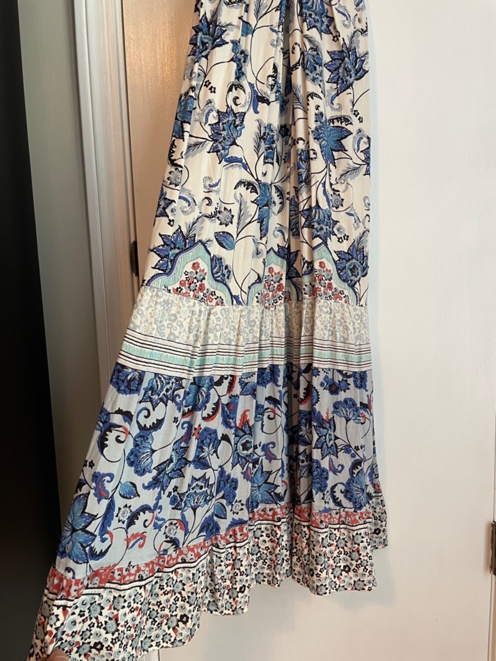 Angie Boho Twist Front with Keyhole Maxi Dress Small - Picture 3 of 7